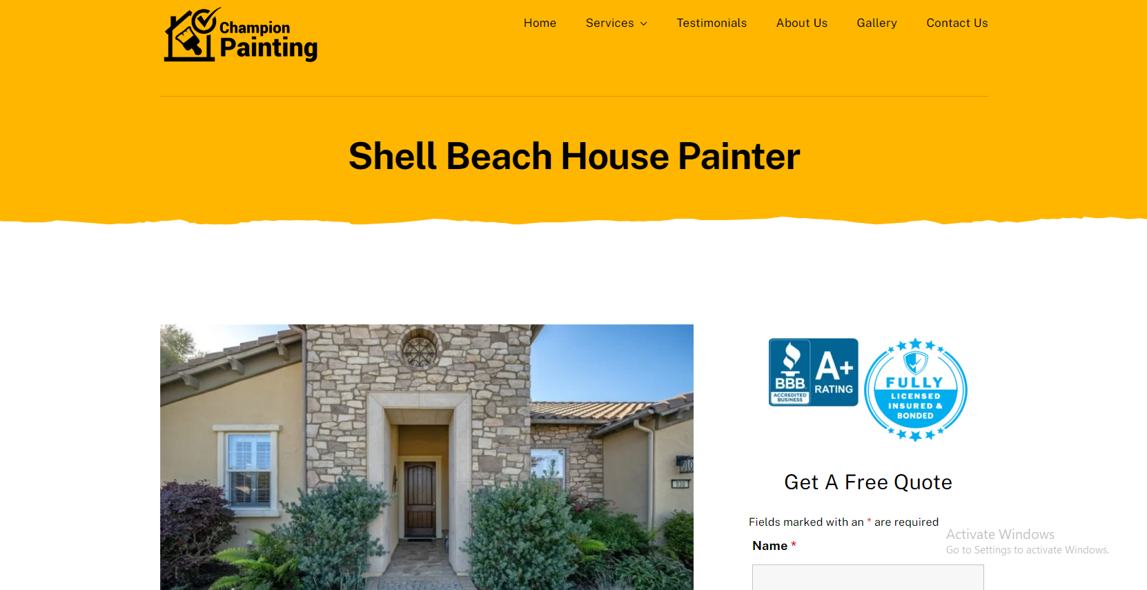 Shell Beach house painter