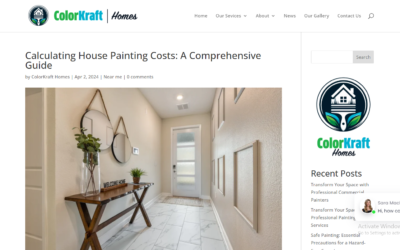 New Website Page By WebMagnet Designs – Calculating House Painting Costs